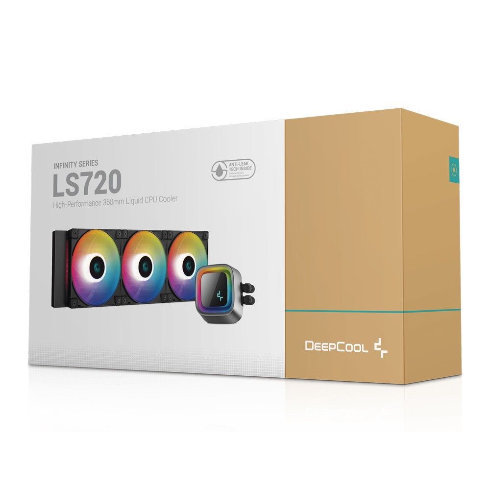 DeepCool Infinity Series LS720 360MM AIO ARGB Liquid Cooler - Black DeepCool Infinity Series LS720 360MM AIO ARGB Liquid Cooler - Black